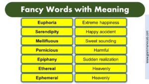 Fancy Words With Meaning Grammarvocab