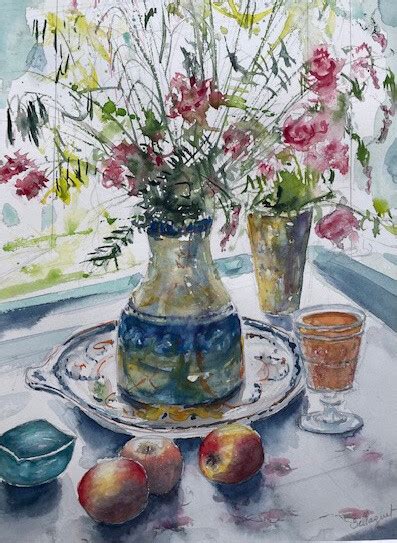 Le Vase De Fleurs Des Champs Peinture Par Jacky Bellaguet Artmajeur