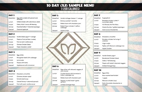 Doctor Now 1200 Calorie Diet Plan Printable