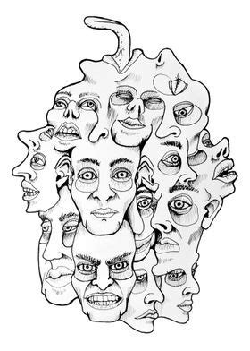 Facecompilation Poster Picture Metal Print Paint By Urs Rindler