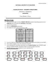 Cs S Exam S Ans Post Pdf Ccs Cs S National University Of