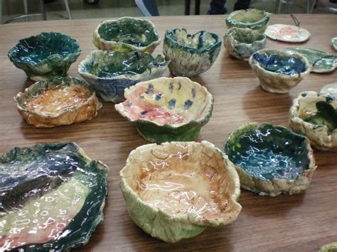 Student Artwork: Kindergarten Pinch Pots and Texture Tiles