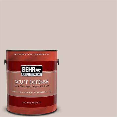 Behr Ultra 1 Gal N220 2 Ashen Tan Extra Durable Flat Interior Paint