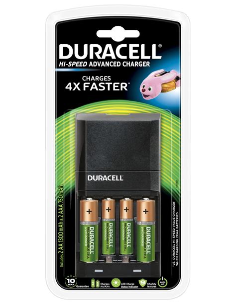 Duracell CEF27 Cargador diseñado para 2AA y 2AAA