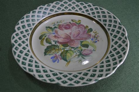 Купить Тарелка фарфоровая расписная "Пион, цветы". Фарфор, позолота ...