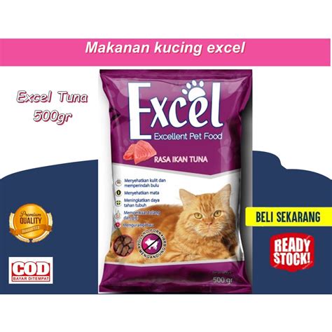 Excel Cat Food Gram Makanan Kucing Murah Donat Ikan Rasa Tuna Fresh