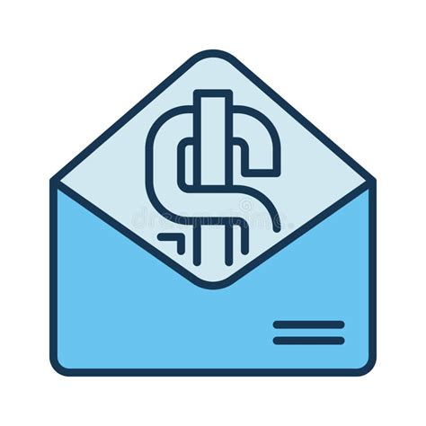 Dollar Sign in Opened Envelope Vector Money Concept Colored Icon Stock ...