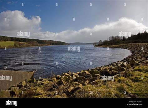 From top of Kielder Water Reservoir from Bakethin Weir Stock Photo - Alamy