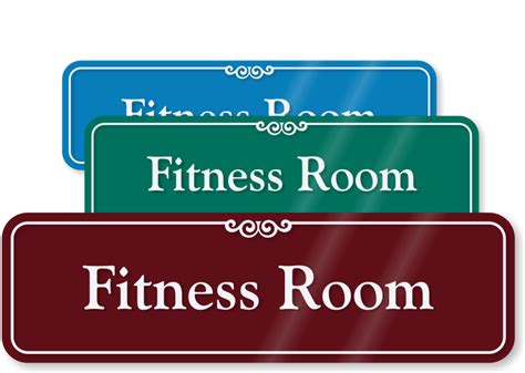 Fitness Room Signs And Gym Signs Health Club Signs From Mydoorsign