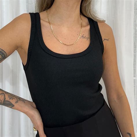 Regata Feminina Em Ribana Canelada Blusinha B Sica Shopee Brasil