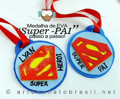 Medalha Super Pai Para Imprimir - Como Fazer "Medalha Super-Pai" Passo a Passo