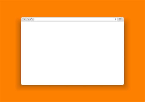 Premium Vector | Web simple browser window on orange background..