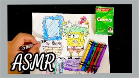 ASMR COLOREANDOCON CRAYOLAS Y MASTICANDO CHICLE YouTube