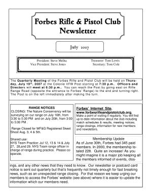 Fillable Online Forbes Rifle Pistol Club Fax Email Print Pdffiller