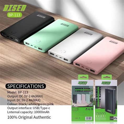 Power Bank Original Wireless Power Bank Portable Charger Bisen BP 113