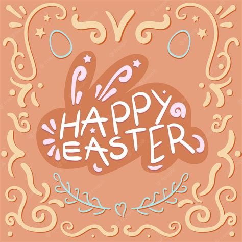 Premium Vector Vintage Happy Easter Lettering