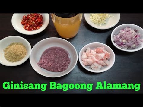 Paano Gumawa Ng Ginisang Bagoong Alamang With Pork YouTube