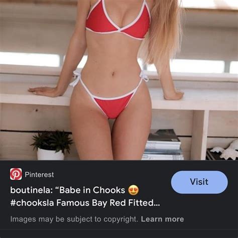 Boutine La Chocks La Bay Red Bikini Top Size Large Depop