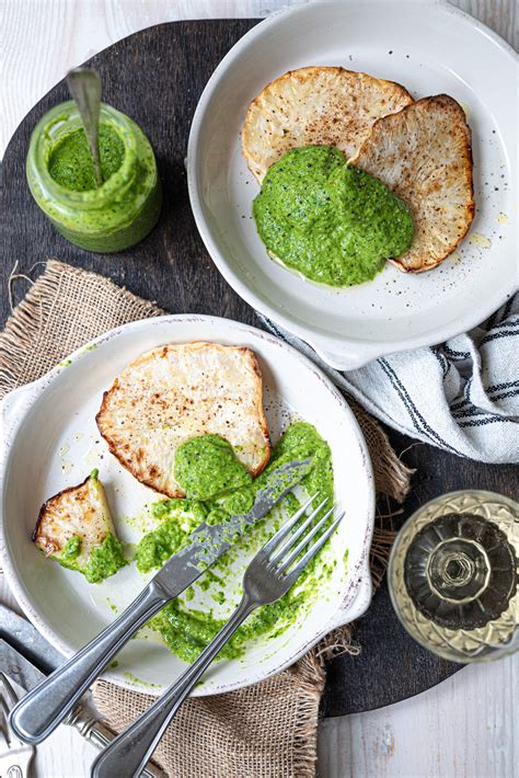 Celeriac Steaks W Salsa Verde Luna Trapani