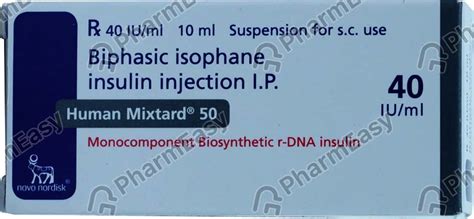 Human Mixtard Iu Ml Suspension For Injection Uses Side