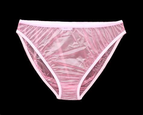 Haian Plastic Bikini Panties PVC Underwear Color Transparent Pink