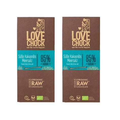 LOVECHOCK Süße Kakaonibs Meersalz 85 Kakao 2x70 g Redcare Apotheke