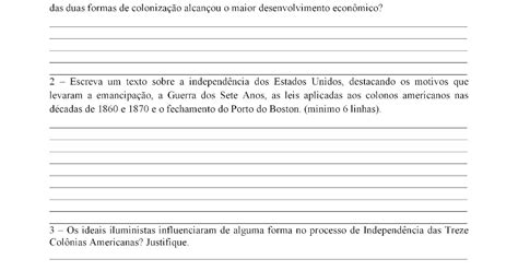 Exercícios Sobre Os Estados Unidos 8 Ano Com Gabarito - Exercícios Sobre Os Estados Unidos 8 Ano Com Gabarito - FDPLEARN