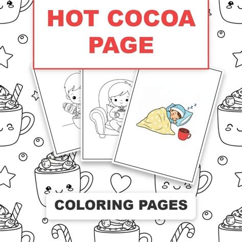 Hot Cocoa Coloring Pages Colorful Hot Cocoa Coloring Sheets For Fun