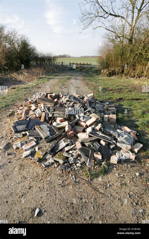 Fly Tipping Tip Near Swindon Wiltshire Uk England Stock Photo Alamy