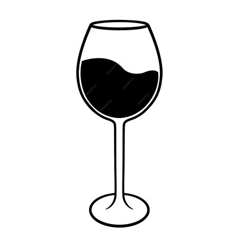 Wine Glass Vector Silhouette