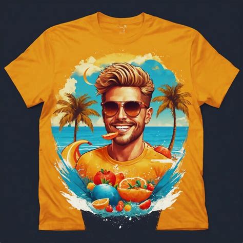 A Shirt With A Picture Of A Man Wearing Sunglasses And A Shirt That