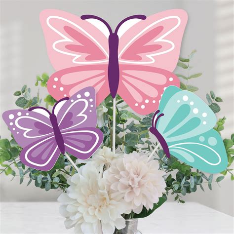 Big Dot Of Happiness Beautiful Butterfly Floral Baby Shower Or