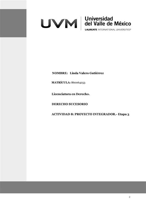 A8 LVG PROYECTO INTEGRADOR ETAPA 3 NOMBRE Linda Valero GutiÈrrez