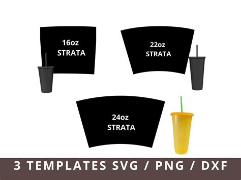 Strata Tumbler Template Svg 160z 22oz 24oz Full Wrap Tumblers Etsy España