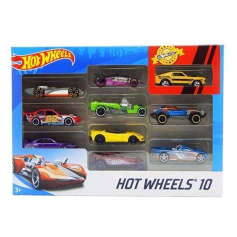 Carro Hot Wheels Pacote Presente 10 Carrinhos Mattel Papellotti