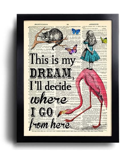 Alice in Wonderland This is My Dream Quotes Print Book Page Print Alice ...