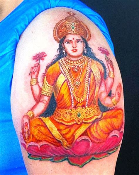 30+ Amazing Goddess Lakshmi Tattoos with Meanings and Ideas - Body Art Guru