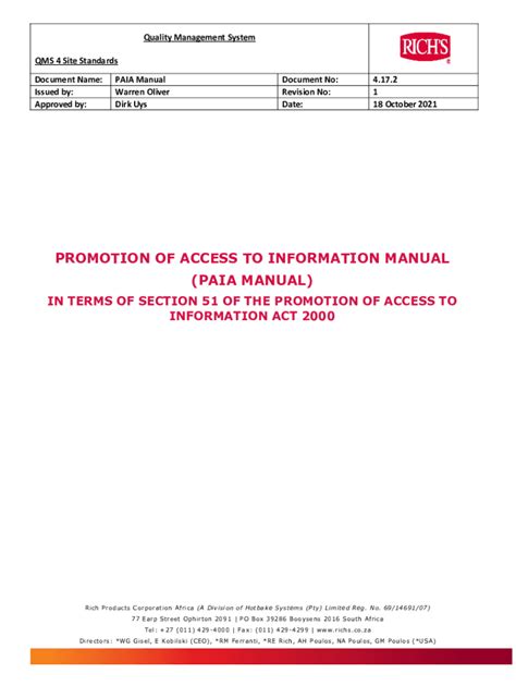 Fillable Online Rpca Paia Manual Pdf Fax Email Print Pdffiller