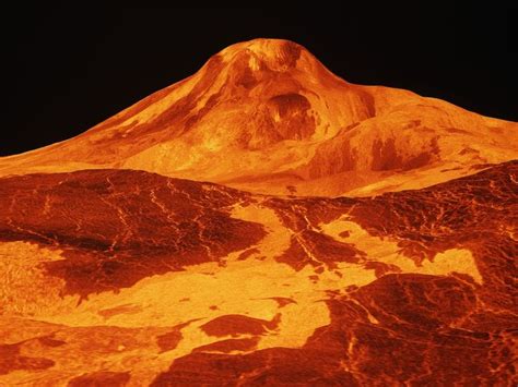 Volcano On Venus Scenic Art Venus Landscape Artist