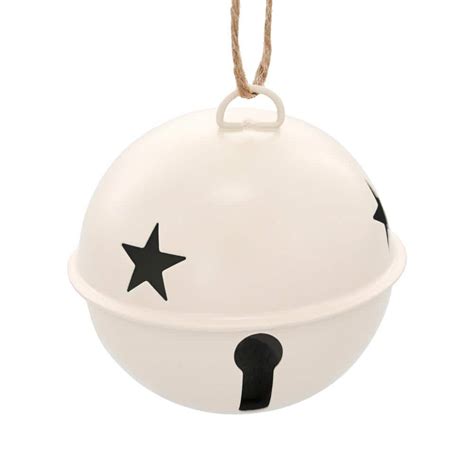 Haute Decor 3 35 In Ivory Metal Jingle Bell Christmas Ornament 6 Pack