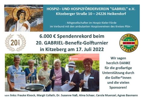 Golf Benefiz Turnier Hospiz Und Hospizf Rderverein Gabriel E V