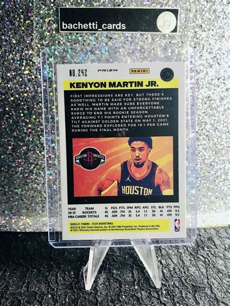 Panini Flux Kenyon Martin Jr Silver Cracked Ice Prizm Rockets