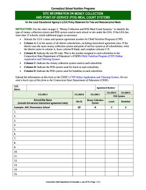 Fillable Online Sde Ct Fillable Site Information On Money Collection