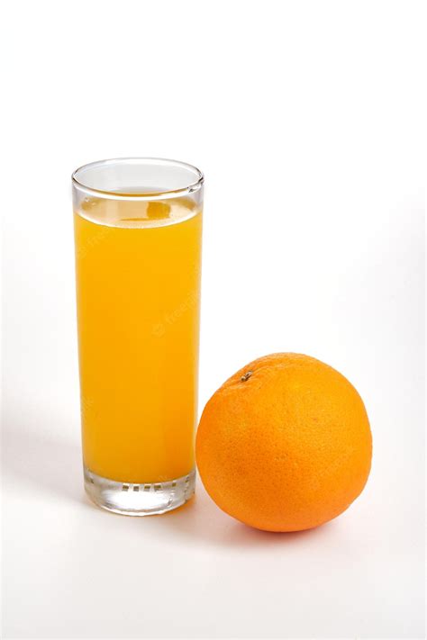 Premium Photo Orange Juice With Orange Isolated On White Background