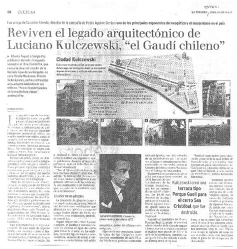 Reviven El Legado Arquitect Nico De Luciano Kulczewski El Gaud