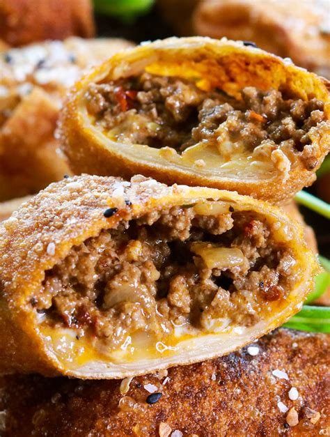 Bacon Cheeseburger Egg Rolls | CarnalDish