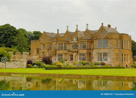 Moat and Manor House in the Medieval Castle Stock Photo - Image of ...