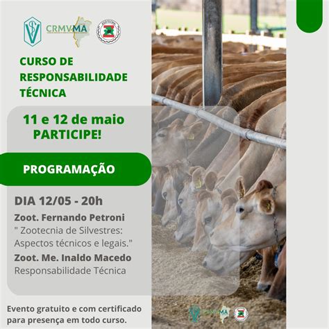 CURSO DE RESPONSABILIDADE TÉCNICA EDIÇÃO ON LINE CRMV MA