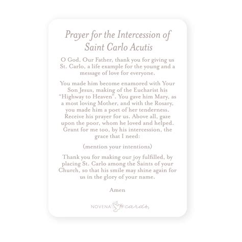 carlo acutis prayer card 8