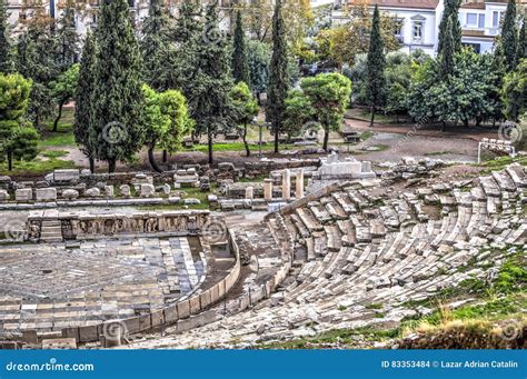 Teatro De Dionysus En Atenas Foto De Archivo Imagen De Escena Griego